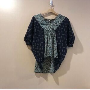 Black Poppy Sheer Blouse Extra Small